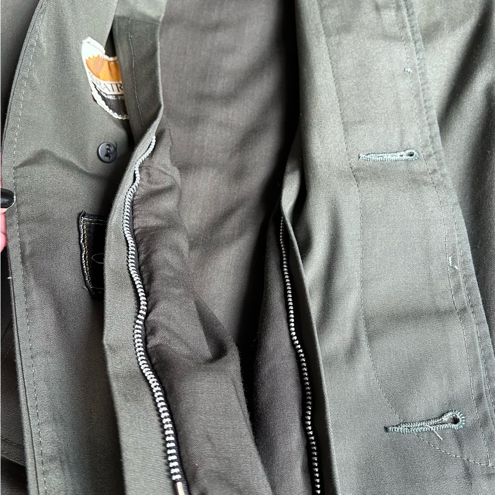 Vintage Koratron Military Green Trench Coat - Picture 9 of 10